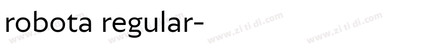 robota regular字体转换